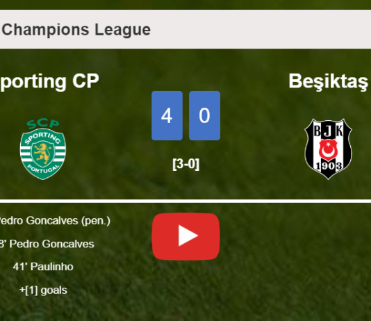 Sporting CP destroys Beşiktaş 4-0 showing huge dominance. HIGHLIGHTS