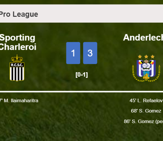 Anderlecht prevails over Sporting Charleroi 3-1