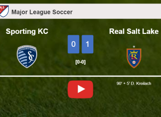 Real Salt Lake conquers Sporting KC 1-0 with a late goal scored by D. Kreilach. HIGHLIGHTS