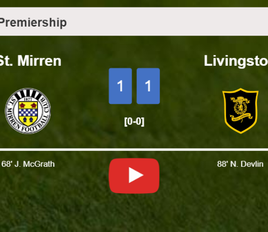 Livingston clutches a draw against St. Mirren. HIGHLIGHTS