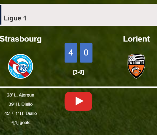 Strasbourg destroys Lorient 4-0 with a great performance. HIGHLIGHTS