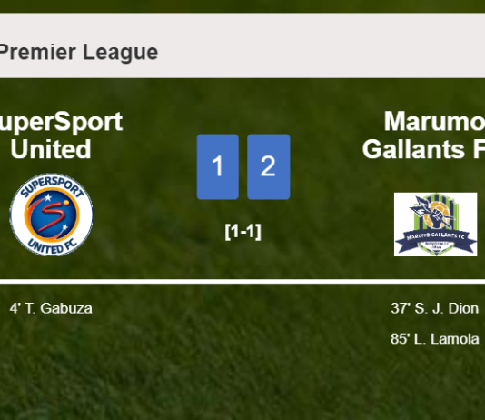 Marumo Gallants FC recovers a 0-1 deficit to overcome SuperSport United 2-1