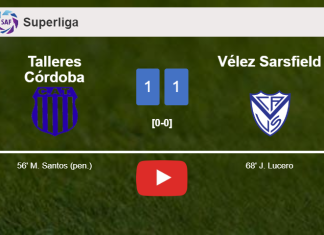 Talleres Córdoba and Vélez Sarsfield draw 1-1 on Saturday. HIGHLIGHTS
