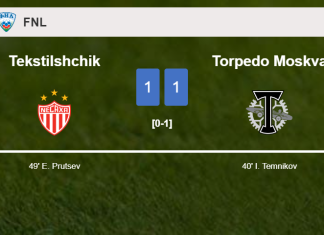 Tekstilshchik and Torpedo Moskva draw 1-1 on Saturday