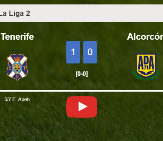 Tenerife beats Alcorcón 1-0 with a goal scored by E. Apeh. HIGHLIGHTS