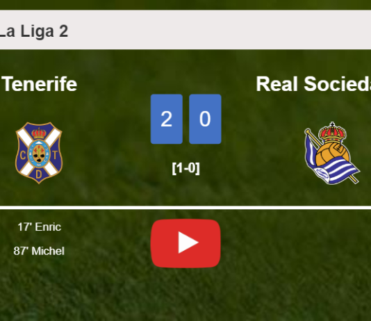Tenerife surprises Real Sociedad II with a 2-0 win. HIGHLIGHTS