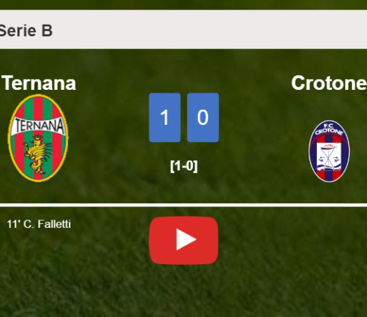 Ternana beats Crotone 1-0 with a goal scored by C. Falletti. HIGHLIGHTS
