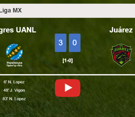 Tigres UANL demolishes Juárez with 2 goals from N. Lopez. HIGHLIGHTS