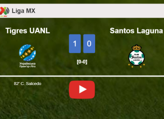 Tigres UANL defeats Santos Laguna 1-0 with a goal scored by C. Salcedo. HIGHLIGHTS