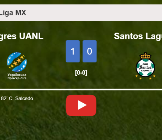 Tigres UANL defeats Santos Laguna 1-0 with a goal scored by C. Salcedo. HIGHLIGHTS