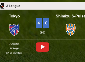 Tokyo obliterates Shimizu S-Pulse 4-0 with a superb match. HIGHLIGHTS