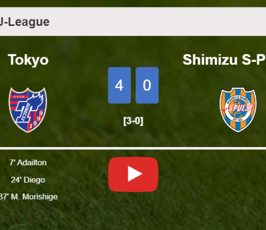 Tokyo obliterates Shimizu S-Pulse 4-0 with a superb match. HIGHLIGHTS
