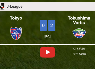 Tokushima Vortis defeats Tokyo 2-0 on Saturday. HIGHLIGHTS