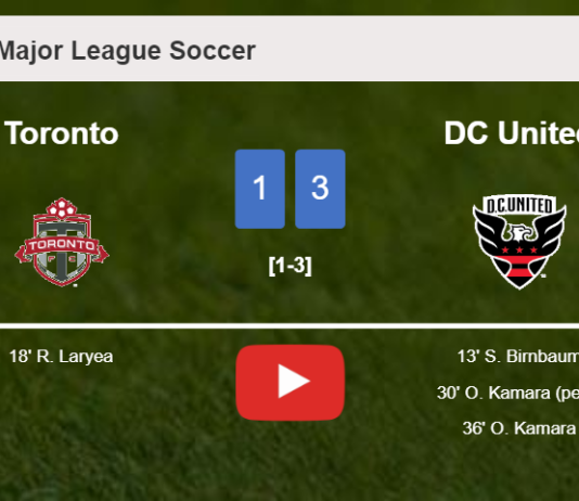 DC United prevails over Toronto 3-1. HIGHLIGHTS