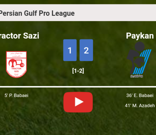 Paykan recovers a 0-1 deficit to conquer Tractor Sazi 2-1. HIGHLIGHTS
