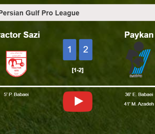 Paykan recovers a 0-1 deficit to overcome Tractor Sazi 2-1. HIGHLIGHTS