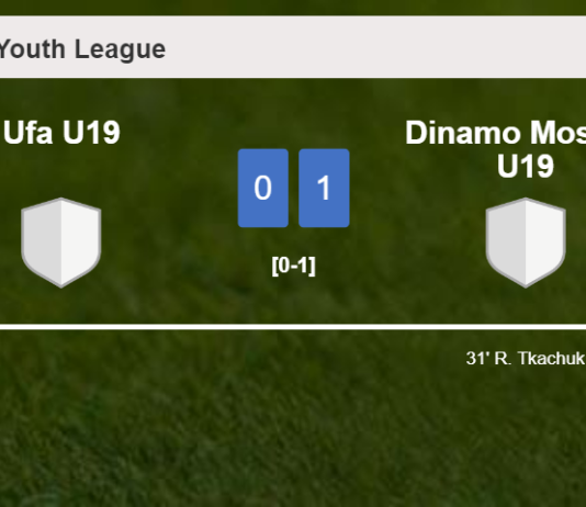 Dinamo Moskva U19 defeats Ufa U19 1-0 with a goal scored by R. Tkachuk