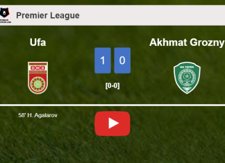 Ufa defeats Akhmat Grozny 1-0 with a goal scored by H. Agalarov. HIGHLIGHTS