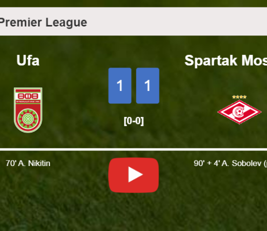 Spartak Moskva snatches a draw against Ufa. HIGHLIGHTS