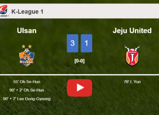 Ulsan beats Jeju United 3-1. HIGHLIGHTS