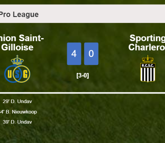 Union Saint-Gilloise destroys Sporting Charleroi 4-0 with an outstanding performance