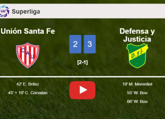 Defensa y Justicia beats Unión Santa Fe after recovering from a 2-1 deficit. HIGHLIGHTS