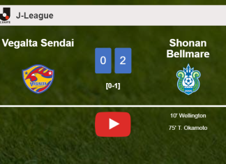 Shonan Bellmare prevails over Vegalta Sendai 2-0 on Saturday. HIGHLIGHTS