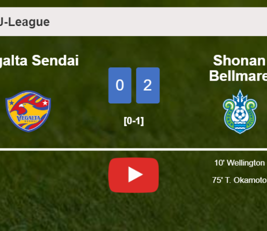 Shonan Bellmare prevails over Vegalta Sendai 2-0 on Saturday. HIGHLIGHTS