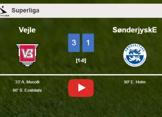 Vejle conquers SønderjyskE 3-1. HIGHLIGHTS