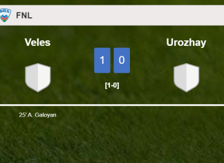 Veles tops Urozhay 1-0 with a goal scored by A. Galoyan
