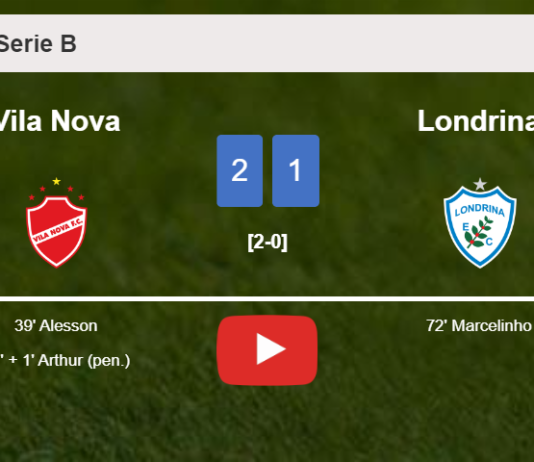 Vila Nova overcomes Londrina 2-1. HIGHLIGHTS
