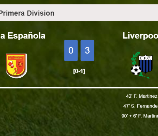 Liverpool conquers Villa Española 3-0