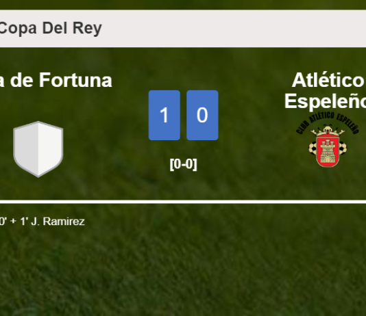Villa de Fortuna prevails over Atlético Espeleño 1-0 with a late goal scored by J. Ramirez