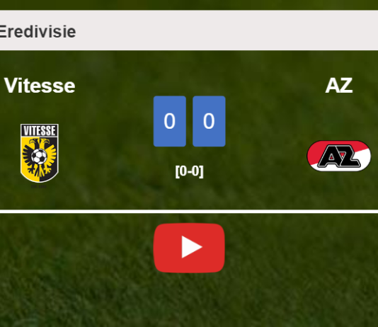 Vitesse draws 0-0 with AZ on Sunday. HIGHLIGHTS