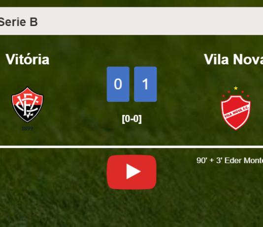Vila Nova tops Vitória 1-0 with a late goal scored by E. Monteiro. HIGHLIGHTS