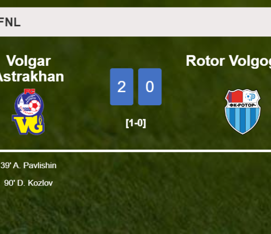 Volgar Astrakhan defeats Rotor Volgograd 2-0 on Saturday