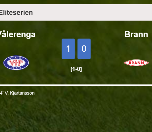 Vålerenga beats Brann 1-0 with a goal scored by V. Kjartansson