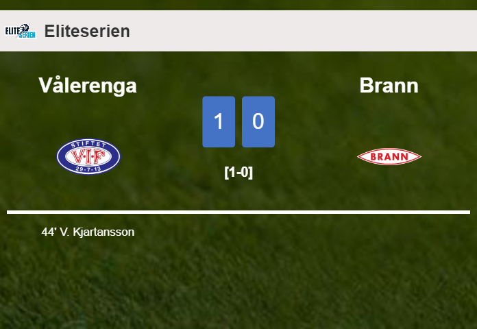 Vålerenga beats Brann 1-0 with a goal scored by V. Kjartansson
