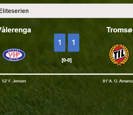 Vålerenga and Tromsø draw 1-1 on Sunday