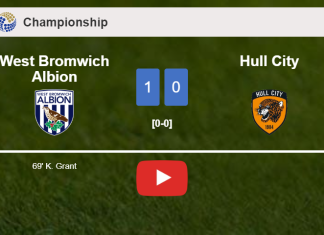 West Bromwich Albion tops Hull City 1-0 with a goal scored by K. Grant. HIGHLIGHTS