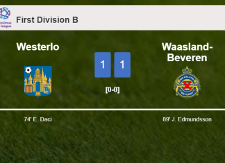 Waasland-Beveren steals a draw against Westerlo