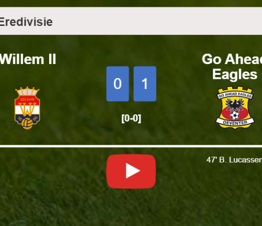Go Ahead Eagles conquers Willem II 1-0 with a goal scored by B. Lucassen. HIGHLIGHTS