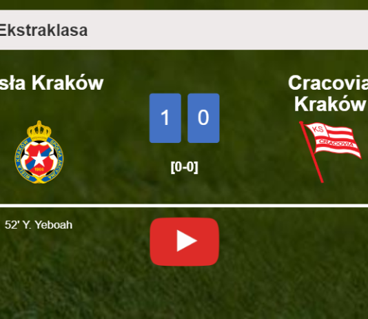 Wisła Kraków beats Cracovia Kraków 1-0 with a goal scored by Y. Yeboah. HIGHLIGHTS