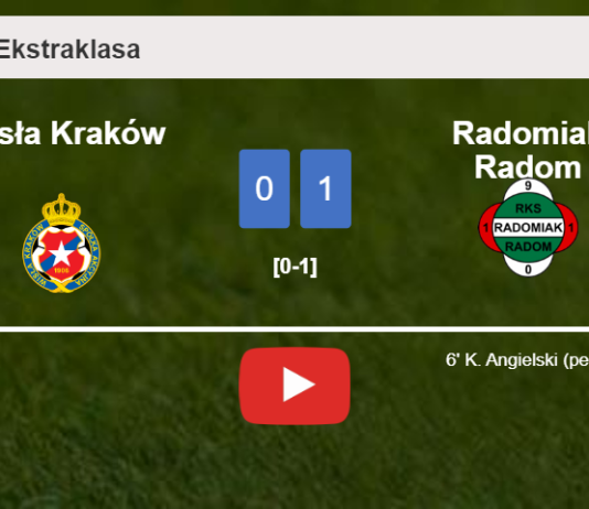 Radomiak Radom prevails over Wisła Kraków 1-0 with a goal scored by K. Angielski. HIGHLIGHTS