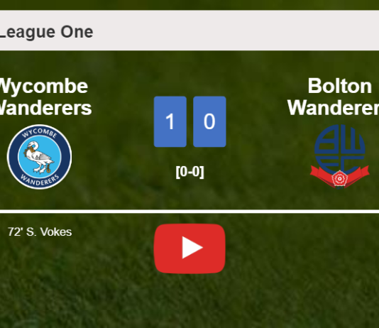 Wycombe Wanderers defeats Bolton Wanderers 1-0 with a goal scored by S. Vokes. HIGHLIGHTS