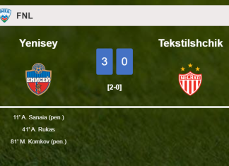 Yenisey overcomes Tekstilshchik 3-0