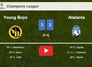 Young Boys and Atalanta draw a crazy match 3-3 on Tuesday. HIGHLIGHTS
