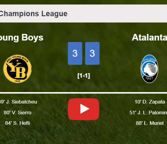 Young Boys and Atalanta draw a crazy match 3-3 on Tuesday. HIGHLIGHTS