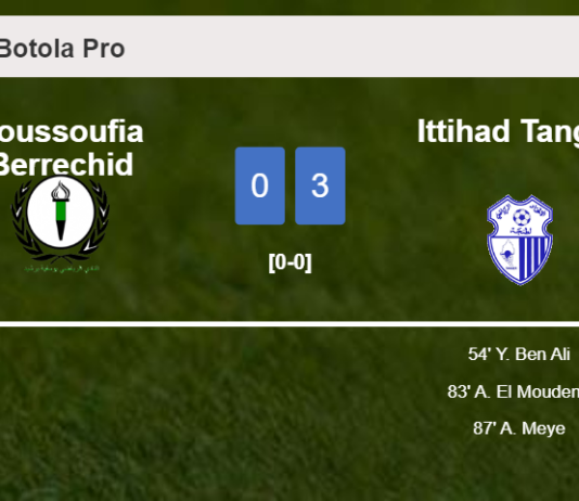 Ittihad Tanger defeats Youssoufia Berrechid 3-0