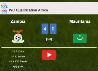 Zambia liquidates Mauritania 4-0 with a great performance. HIGHLIGHTS
